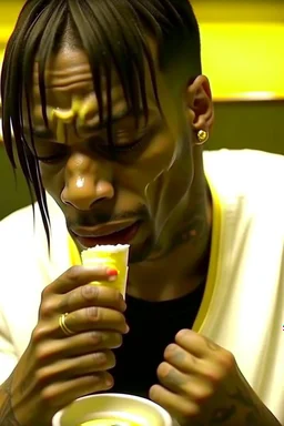 travis scott eating mayonaise whilst crying