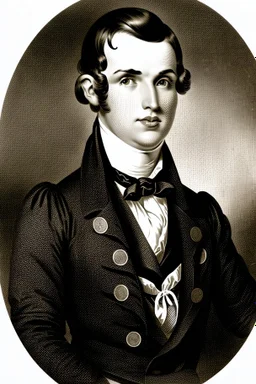 Extremely rich young pretty liberal guy politician portrait 1800s