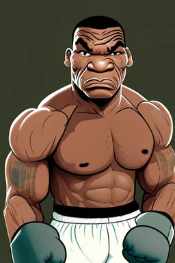 Mike Tyson American boxer ,cartoon 2d