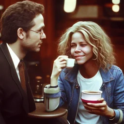 Me having coffee with a happy Meg Ryan