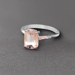 ring with morganite, fine jewelry, delicate, stunning, photorealistic