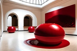 Anish Kapoor style exhibition space ceramic installation