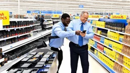 successful businessman man buys cellphone at walmart