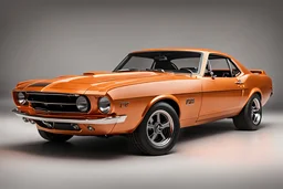 Fotorealistisch 1969 Ford Mustang Boss 429 brandneu orange