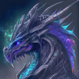 profile picture of a cyber-dragon