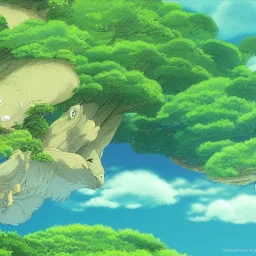 4k ghibli art of nature,