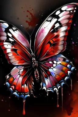 Bludded butterfly art of the day