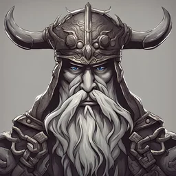 I need a logo for my discord bot. The bot is called "Odin the All-bot" and is themed after Odin and norse mythology. Odin should only have one eye.