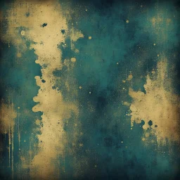 Hyper Realistic Green, Navy-Blue & Golden Abstract Retro Grungy Texture