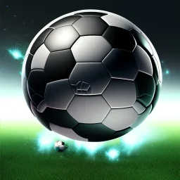 Soccer ball outerspace black