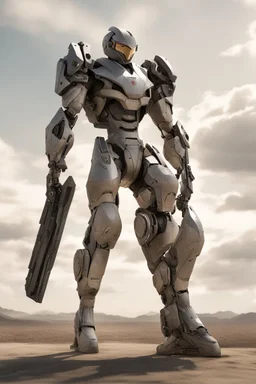 A battle iron suit with the ability to fly, made for humans