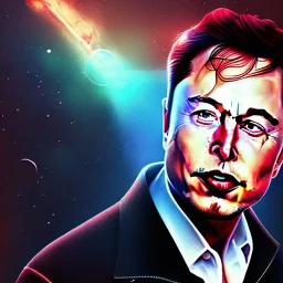 portrait of Elon Musk