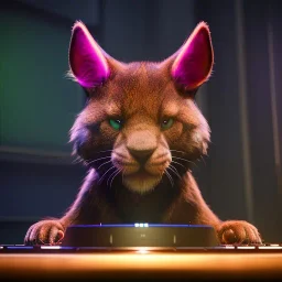 DJ animals, unreal 5, octane render, cinema4d, redshift render, hyper realistic, cenematic, vibrancy, synthwave, retouch, centered, dynamic lighting, dramatic lighting, 4k, highly detailed, attractive beautiful, realistic, epic composition, holographic,