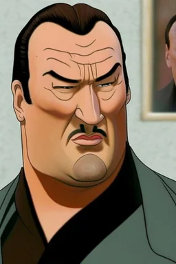 Steven Seagal actor cartoon 2d