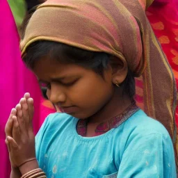 indian child in prayer