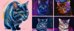 Portrait of a cat by Van Gogh