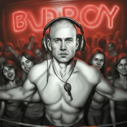 very easy simple sketchy lead graphite pencil drawing of an man at trance dance floor, black and white picture, no color just B/W, white background, black pencil, NO COLOR! NO COLOR! Fedor Federov style Lead pencil, black and white art