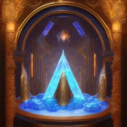 crystral altar stylized concept art in the exterior