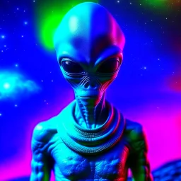 Imagine an alien from another galaxy, similar to humans, who (((does not have a big head))), (((does not have big eyes))). With contrasting colored clothing