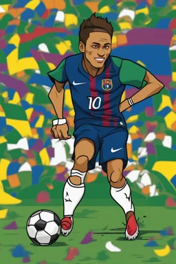 Neymar Brazilian soccer player Carton 2d