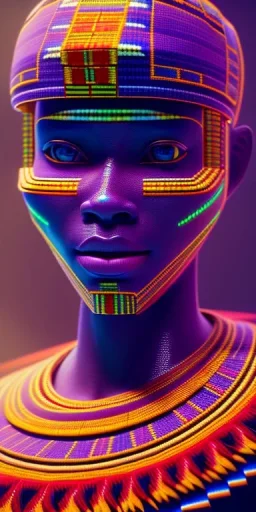 kente scene, thread, embroidery, octane render, high detail