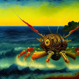 THE ATTACK OF THE GIANT MOSTER CRAB by van Gogh 8k