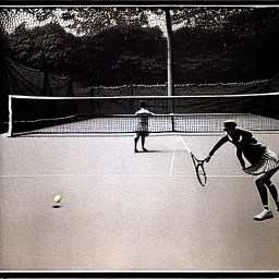 Tennis match by m.c. Escher