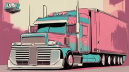 80's retro cool trucking