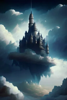 Enormous castle in the sky, ominously looming above