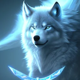 epic coolest wolf with black fur and blue piercing blue eyes in the night with black shade, from the side, neon blue flames, 8k resolution, ultra hyperdetailed, Unreal Engine 5, ultra colorful, very small details, realistic