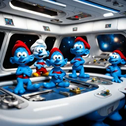 Smurfs aboard the Starship Enterprise