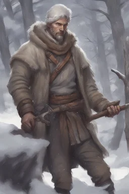 fantasy human snow woodsman