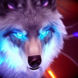 epic coolest wolf black fur blue piercing blue eyes in the night with black shade, from the side, neon blue flames, 8k resolution, ultra hyperdetailed, Unreal Engine 5, ultra colorful, very small details, realistic