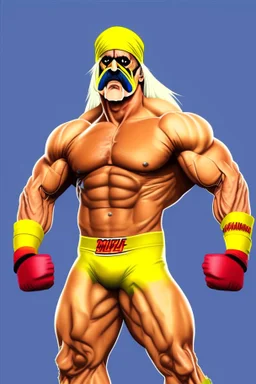 Hulk Hogan Professional wrestler catoon 2d