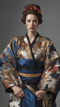 drew luther in oblivion, 20142014 b art project photography bsc photography d, in the style of sandra chevrier, elaborate kimono, joachim beuckelaer, photorealistic detail, american prints 1880–1950, light bronze and indigo --ar 127:128