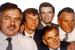 a photo of 5 men, antique old photo