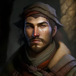 Portrait of an adventurer from a medieval RPG.