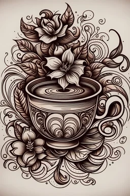 Coffee arabica tattoo design