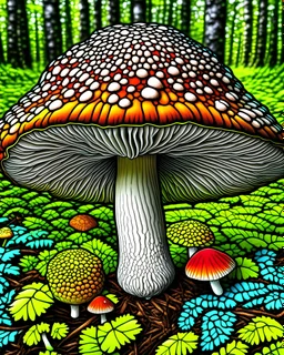mushroom, forest, for adults