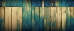 Hyper Realistic Green, Navy-Blue & Golden Abstract Retro Grungy Wood-Texture