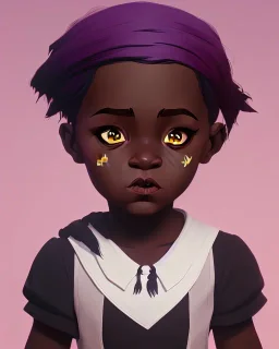 Portrait of a sweet dark skinned toddler witch girl with long dark hair