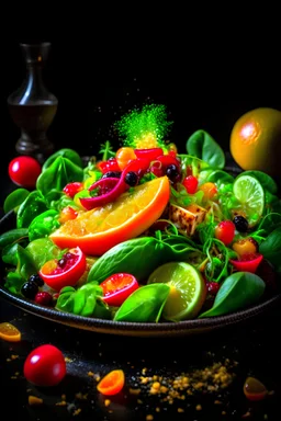 Amazing photo, Delicious and juicy, salad, Food photography, Gourmet, f2, 8, 50mm lens, Intricately detailed, 8k,