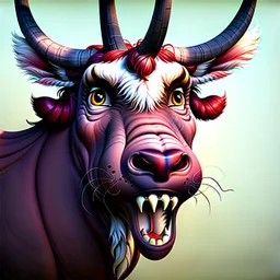 A giddy gnu. Digital art