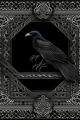 Celtic knot raven border