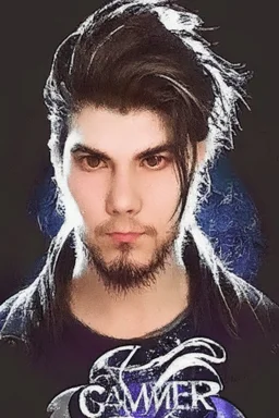 male gamer logo portrait attractive fantasy