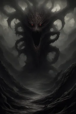 scary void horror dreadful incomprehensible void abyss abyss nightmare shapeless chaos darkness fog maw devouring