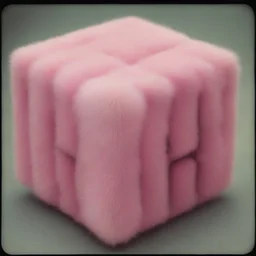Strange furry rubik'scube,, pink, autochrome
