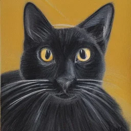 Portrait of a black cat