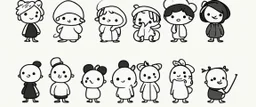 can you fix these characters and make them more cute