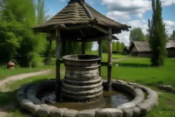 колодец в русской деревне